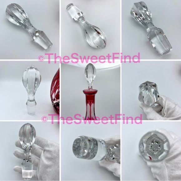 Nachtmann Nierstein Cranberry Ruby Cut to Clear Crystal Decanter RARE 1960s MINT - Picture 13 of 16